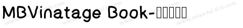 MBVinatage Book字体转换
